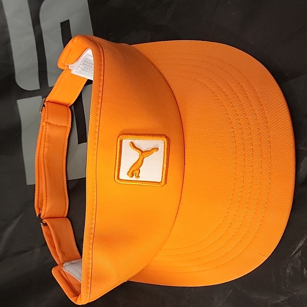 Mens PUMA COBRA high crown orange visor